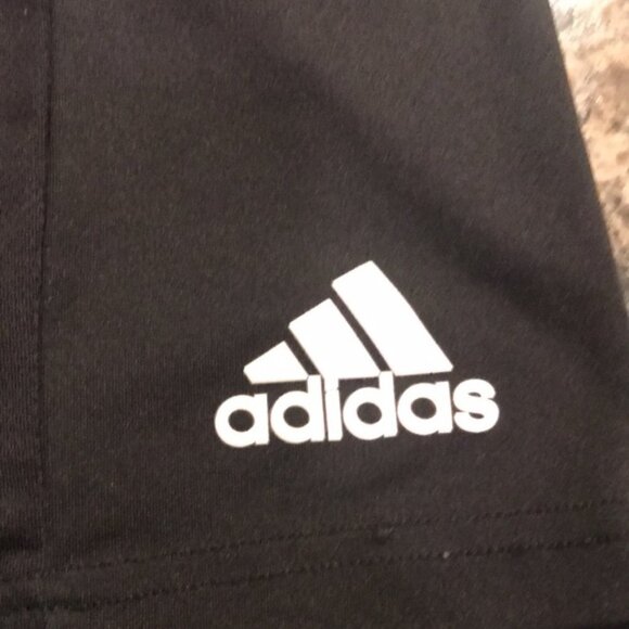 Adidas Mens Athletic Basketball Shorts 3 Stripes Black White Size Med EUC #0422 - Picture 8 of 10